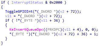 sbpci.sys DPC scheduling code